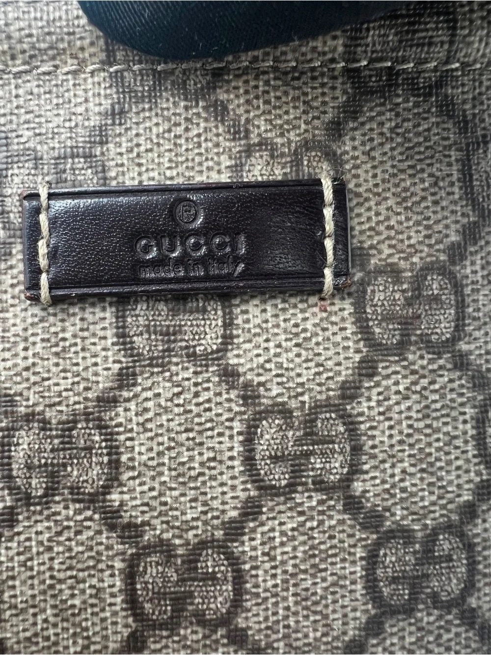 Designer Monogram Crossbody Bag in Brown